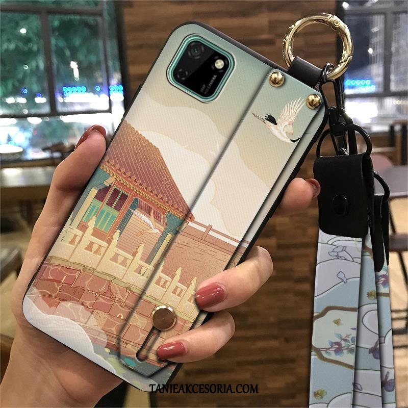 Etui Huawei Y5p Żółty Wspornik Tendencja, Obudowa Huawei Y5p Chiński Styl Vintage Kreatywne