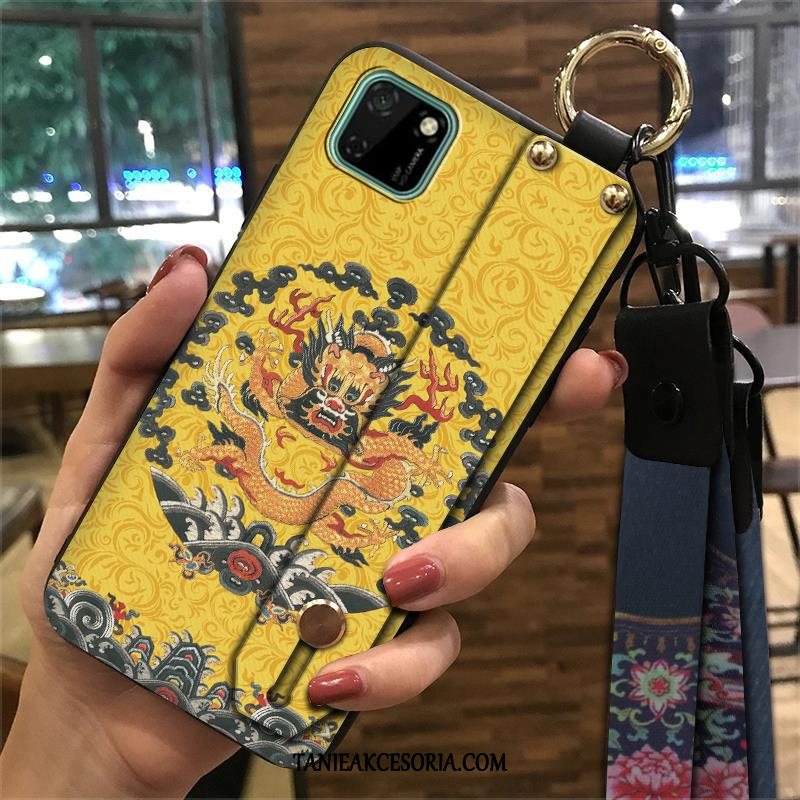 Etui Huawei Y5p Żółty Wspornik Tendencja, Obudowa Huawei Y5p Chiński Styl Vintage Kreatywne