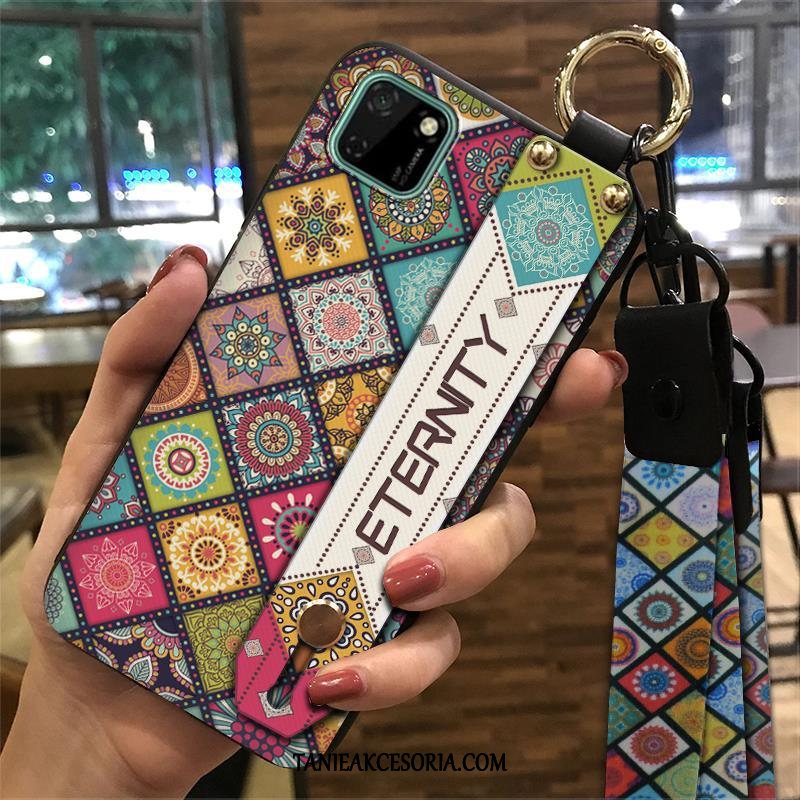 Etui Huawei Y5p Żółty Wspornik Tendencja, Obudowa Huawei Y5p Chiński Styl Vintage Kreatywne