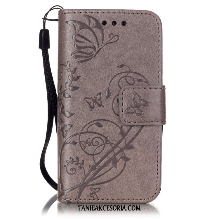 Etui Huawei Y6 2017 Czarny Wspornik Motyl, Futerał Huawei Y6 2017 Karta Relief Torby