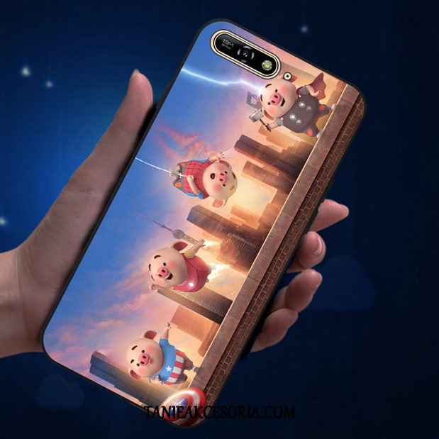 Etui Huawei Y6 2018 Telefon Komórkowy Dostosowane Zakochani, Futerał Huawei Y6 2018 Anti-fall Różowe Wzór