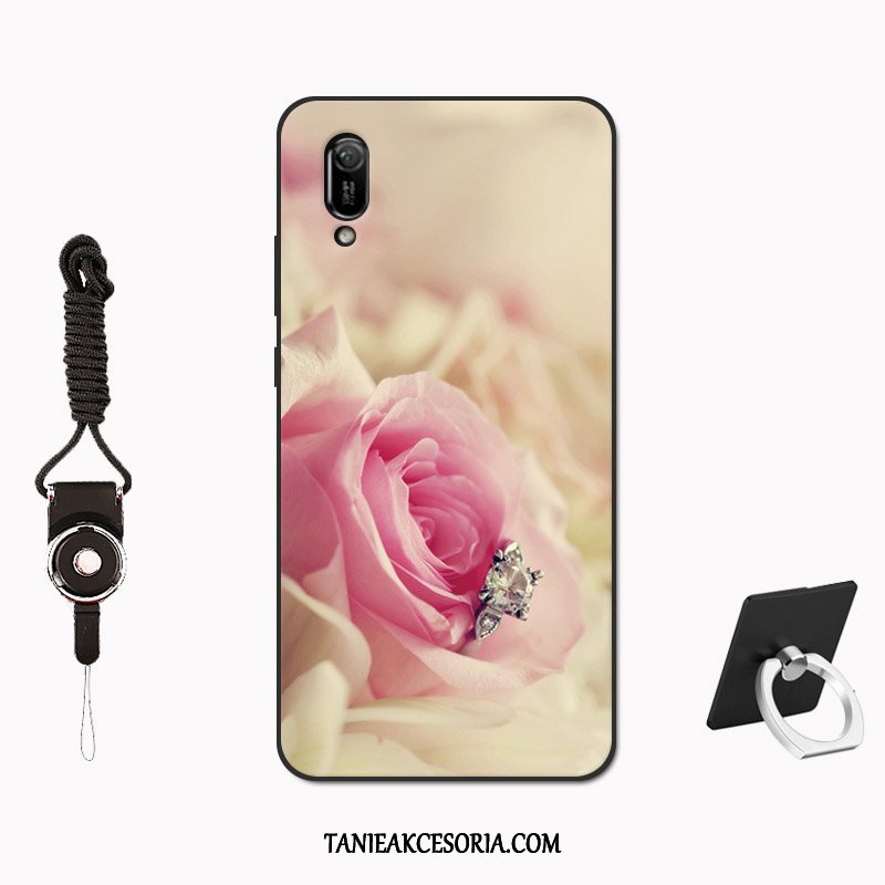 Etui Huawei Y6 2019 Kreatywne Czerwony Netto Wysoki Koniec, Futerał Huawei Y6 2019 Modna Marka Szkło Hartowane Ciemno Niebieski