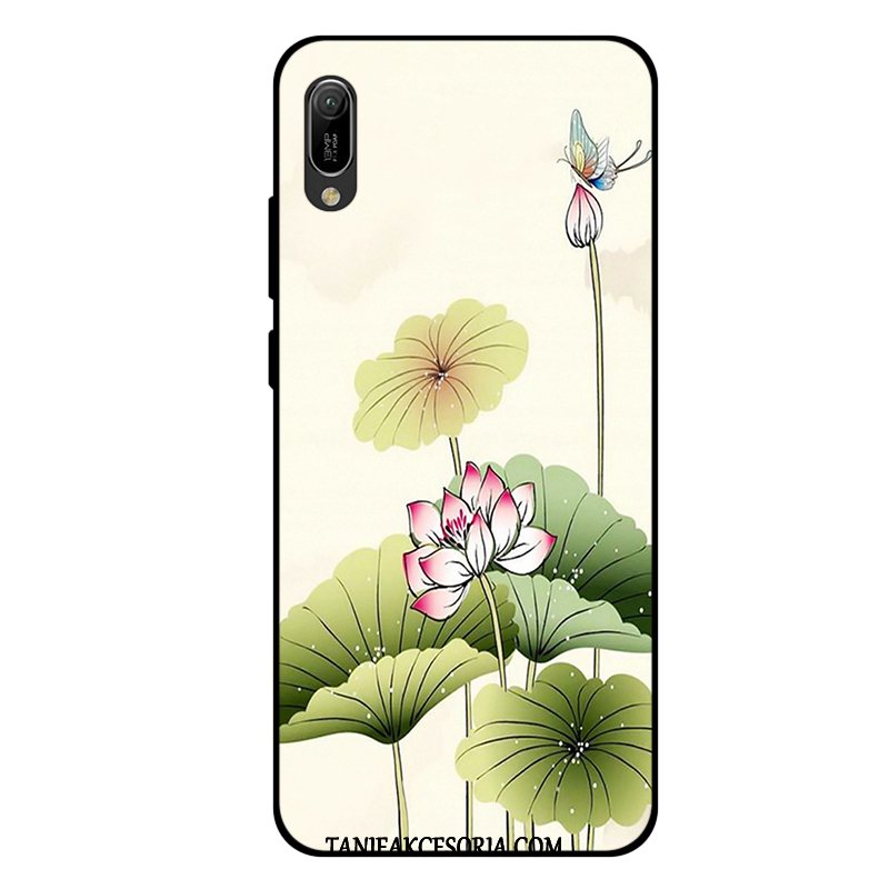 Etui Huawei Y6 2019 Telefon Komórkowy Zielony Nubuku, Pokrowce Huawei Y6 2019 All Inclusive Świeży Anti-fall