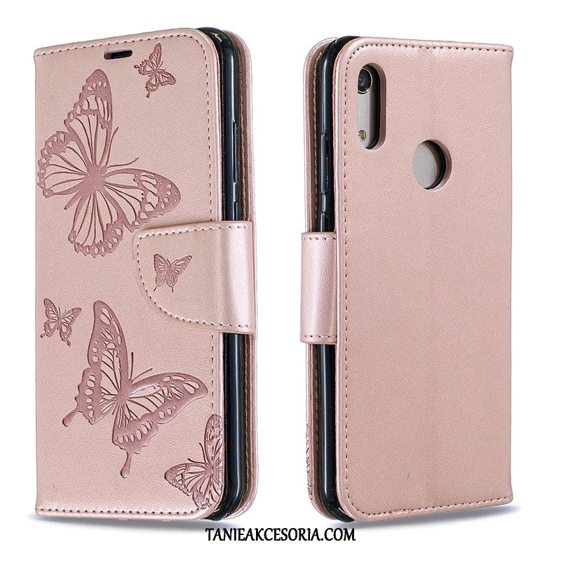 Etui Huawei Y6s Wiszące Ozdoby Purpurowy Motyl, Obudowa Huawei Y6s Młodzież Relief Ochraniacz