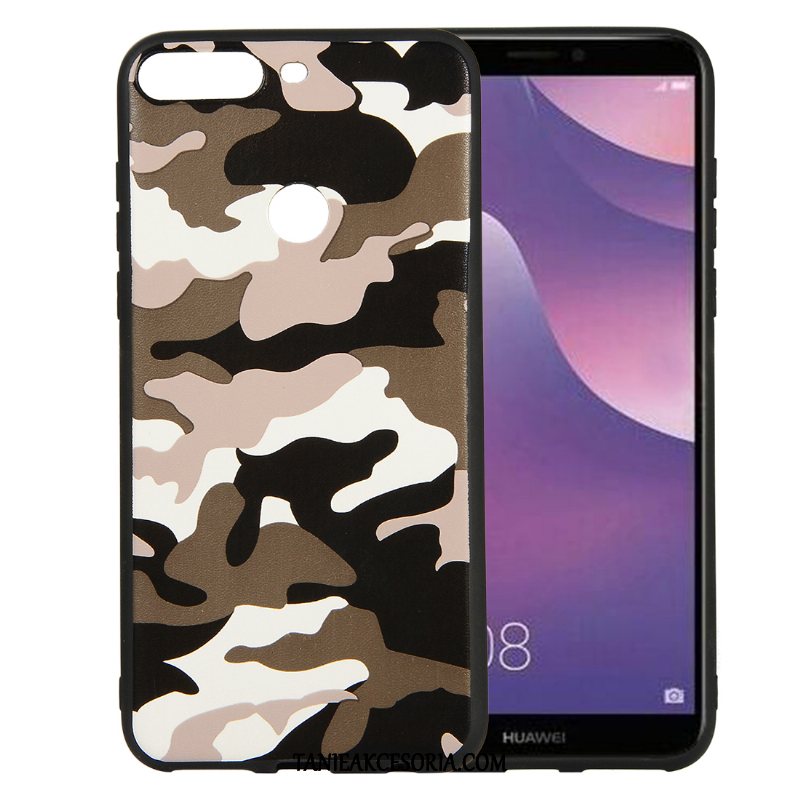 Etui Huawei Y7 2018 Ochraniacz Zielony Miękki, Obudowa Huawei Y7 2018 Modna Marka Telefon Komórkowy All Inclusive