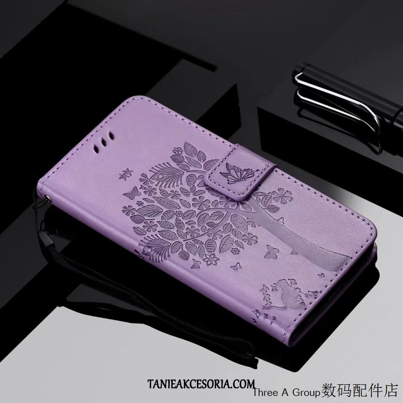 Etui Huawei Y7 2018 Purpurowy Telefon Komórkowy All Inclusive, Pokrowce Huawei Y7 2018 Osobowość Skórzany Futerał Miękki