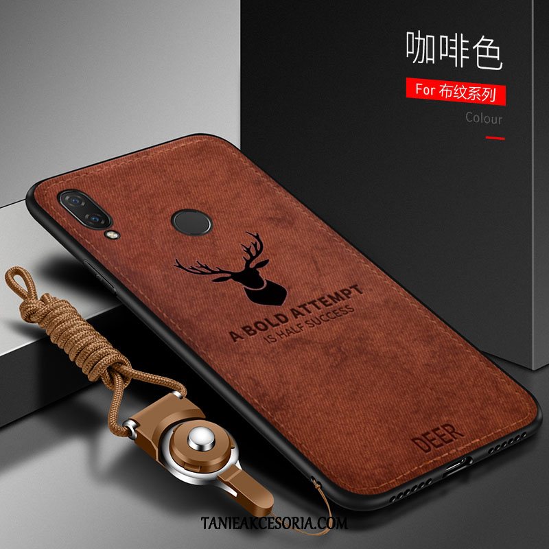 Etui Huawei Y7 2019 Anti-fall Nowy Denim, Futerał Huawei Y7 2019 Ochraniacz Czerwony Netto Kreatywne