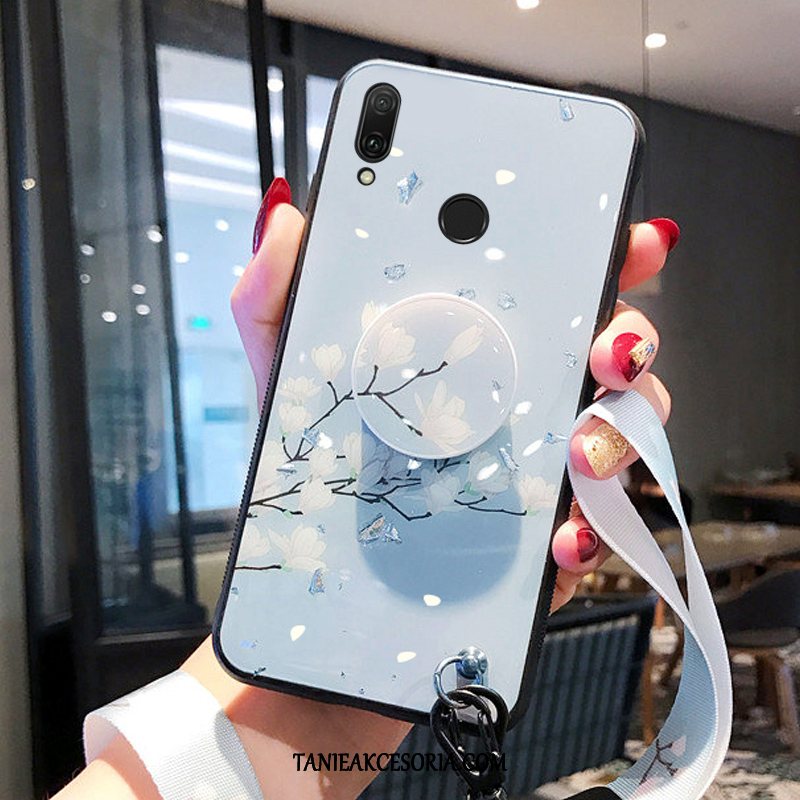 Etui Huawei Y7 2019 Biały Wspornik Telefon Komórkowy, Obudowa Huawei Y7 2019 Ochraniacz Wiszące Ozdoby