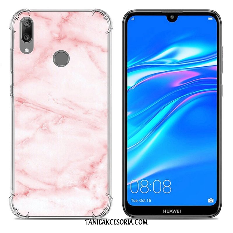 Etui Huawei Y7 2019 Różowe Kreatywne Anti-fall, Pokrowce Huawei Y7 2019 Tendencja Telefon Komórkowy Miękki