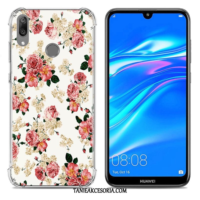 Etui Huawei Y7 2019 Różowe Kreatywne Anti-fall, Pokrowce Huawei Y7 2019 Tendencja Telefon Komórkowy Miękki