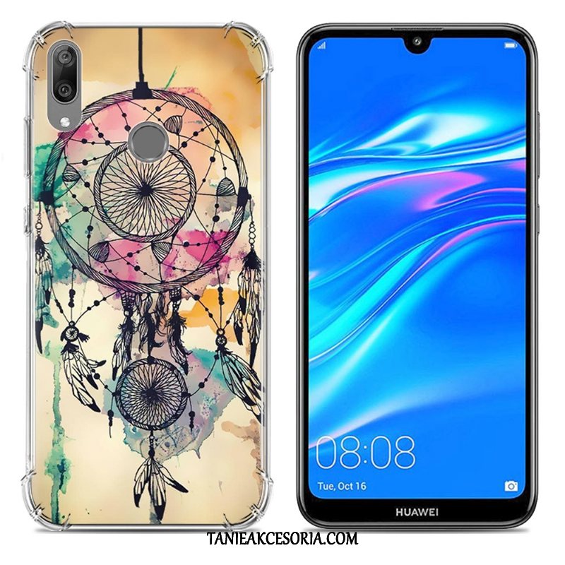 Etui Huawei Y7 2019 Różowe Kreatywne Anti-fall, Pokrowce Huawei Y7 2019 Tendencja Telefon Komórkowy Miękki