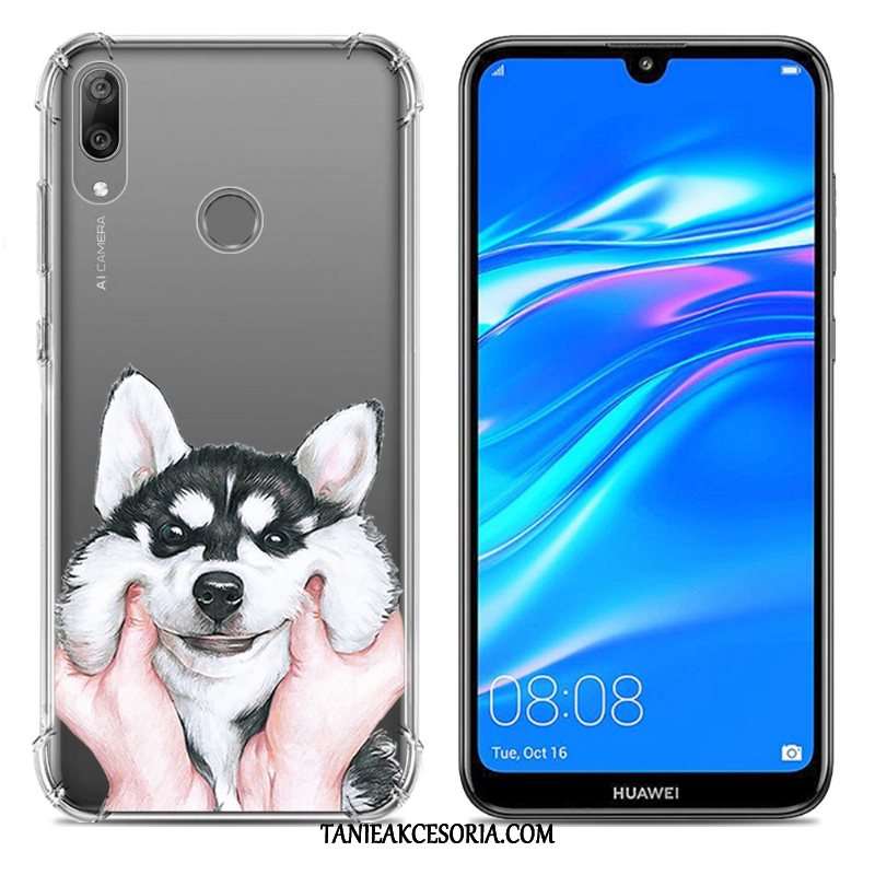 Etui Huawei Y7 2019 Różowe Kreatywne Anti-fall, Pokrowce Huawei Y7 2019 Tendencja Telefon Komórkowy Miękki