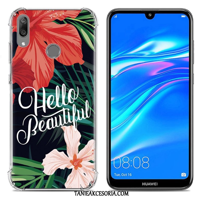 Etui Huawei Y7 2019 Różowe Kreatywne Anti-fall, Pokrowce Huawei Y7 2019 Tendencja Telefon Komórkowy Miękki