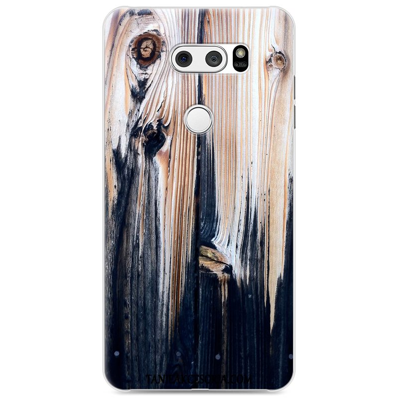 Etui Lg V30 Niebieski Ochraniacz Drewno, Pokrowce Lg V30 Anti-fall Kolor Kreatywne