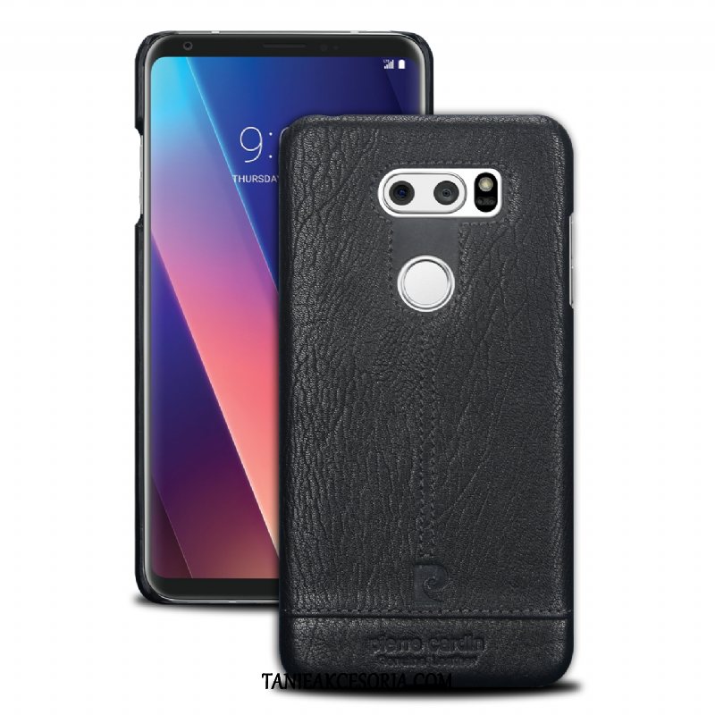 Etui Lg V30 Prawdziwa Skóra Classic Anti-fall, Obudowa Lg V30 Ochraniacz Telefon Komórkowy Czerwony