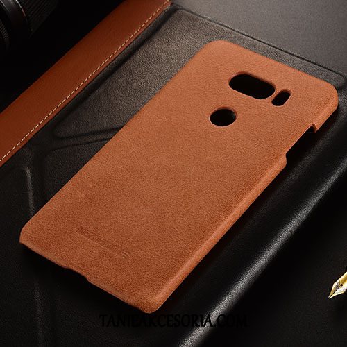 Etui Lg V30 Prawdziwa Skóra Vintage Telefon Komórkowy, Obudowa Lg V30 Braun