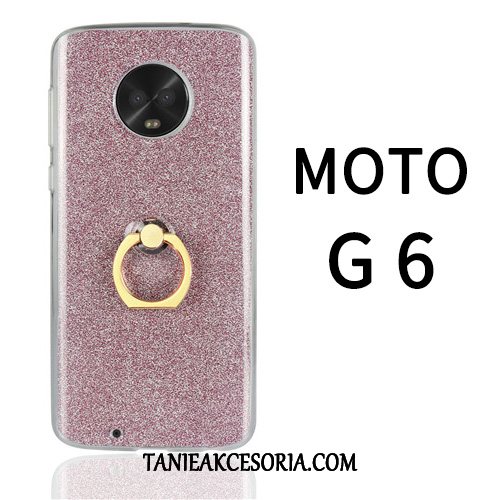 Etui Moto G6 Proszek Ring Kreatywne, Pokrowce Moto G6 Złoto Anti-fall Zielony