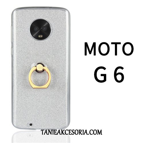 Etui Moto G6 Proszek Ring Kreatywne, Pokrowce Moto G6 Złoto Anti-fall Zielony