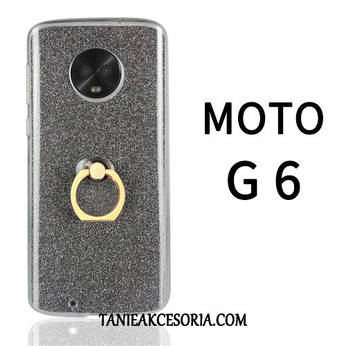 Etui Moto G6 Proszek Ring Kreatywne, Pokrowce Moto G6 Złoto Anti-fall Zielony