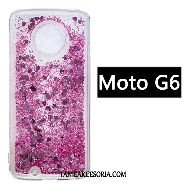 Etui Moto G6 Quicksand Purpurowy Anti-fall, Pokrowce Moto G6 Zielony Miękki Telefon Komórkowy