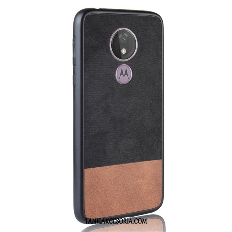 Etui Moto G7 Ochraniacz Skóra All Inclusive, Futerał Moto G7 Telefon Komórkowy Denim Szary