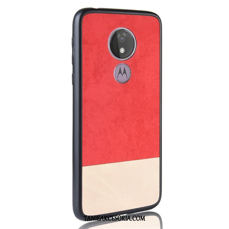 Etui Moto G7 Ochraniacz Skóra All Inclusive, Futerał Moto G7 Telefon Komórkowy Denim Szary