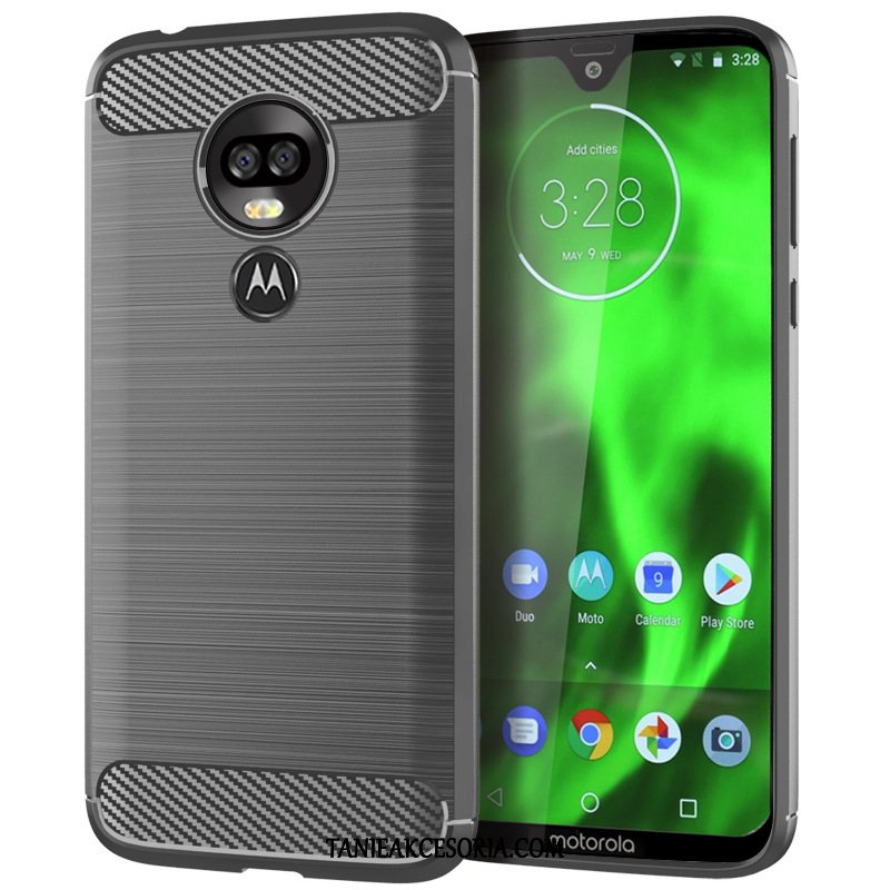 Etui Moto G7 Plus Miękki Czerwony Ochraniacz, Obudowa Moto G7 Plus Silikonowe Anti-fall Jedwab