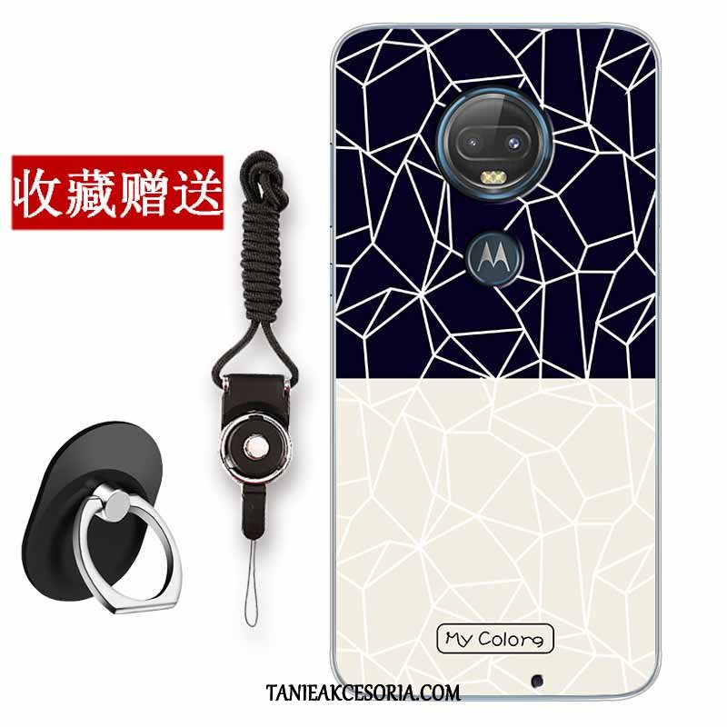 Etui Moto G7 Plus Moda Ochraniacz Vintage, Obudowa Moto G7 Plus Kreatywne Anti-fall Biały