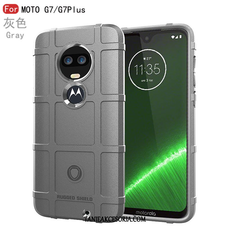 Etui Moto G7 Plus Obrzeża Czarny Osobowość, Futerał Moto G7 Plus Kreatywne Telefon Komórkowy Anti-fall