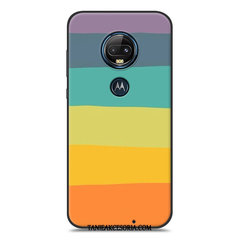 Etui Moto G7 Plus Piękny Kreatywne Żółty, Pokrowce Moto G7 Plus Wiatr Miękki Ochraniacz Beige