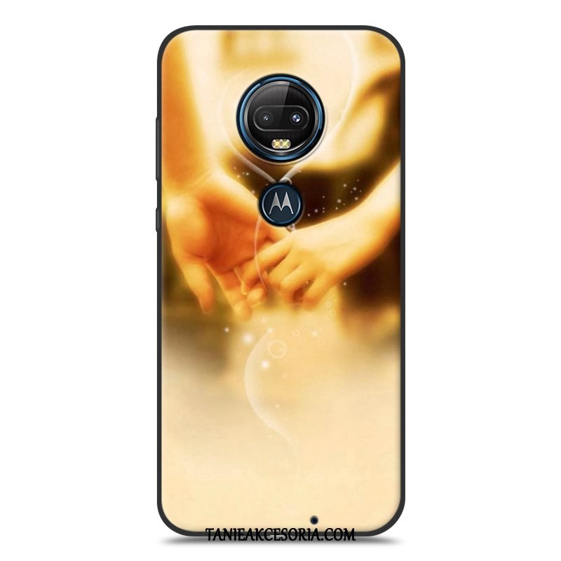 Etui Moto G7 Plus Piękny Kreatywne Żółty, Pokrowce Moto G7 Plus Wiatr Miękki Ochraniacz Beige