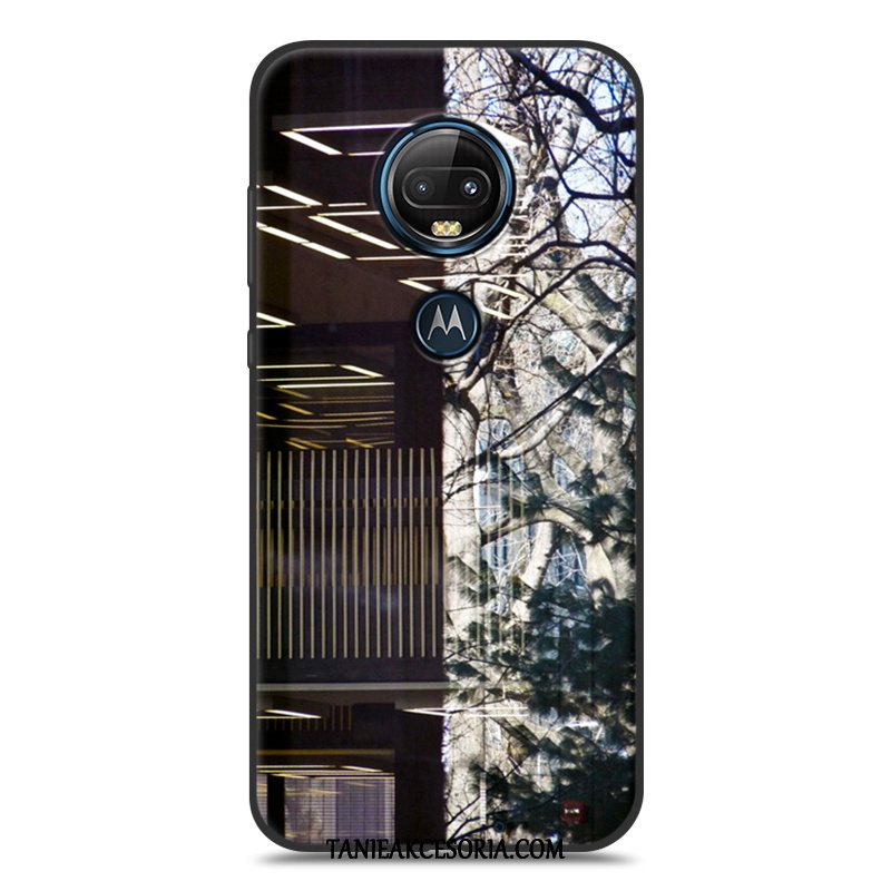 Etui Moto G7 Plus Piękny Kreatywne Żółty, Pokrowce Moto G7 Plus Wiatr Miękki Ochraniacz Beige