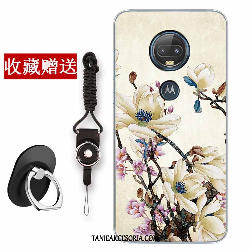 Etui Moto G7 Plus Vintage Miękki Telefon Komórkowy, Pokrowce Moto G7 Plus All Inclusive Anti-fall Chiński Styl