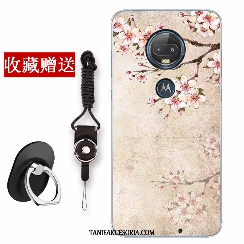 Etui Moto G7 Plus Vintage Miękki Telefon Komórkowy, Pokrowce Moto G7 Plus All Inclusive Anti-fall Chiński Styl