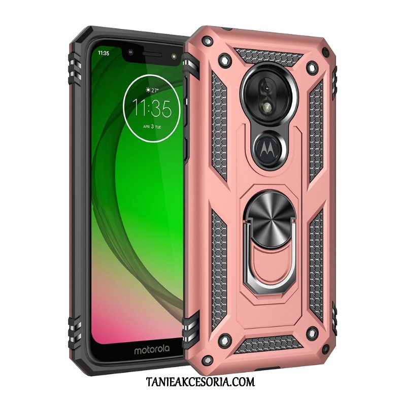 Etui Moto G7 Power Magnetyzm Trzy Mechanizmy Obronne Niebieski, Futerał Moto G7 Power All Inclusive Na Pokładzie Telefon Komórkowy