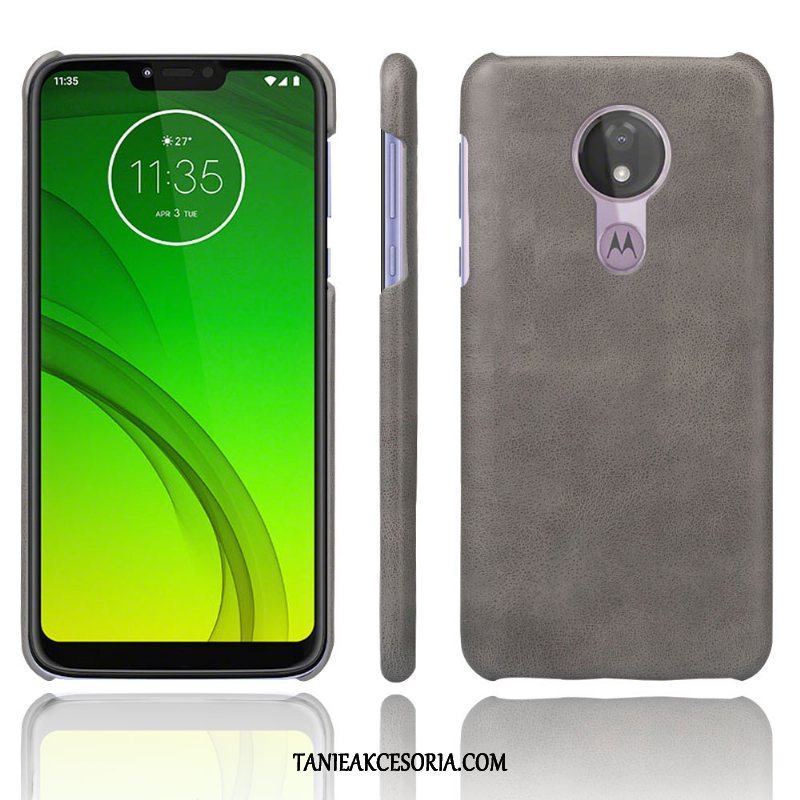 Etui Moto G7 Power Skórzany Ciemno Jakość, Futerał Moto G7 Power Vintage Skóra Ochraniacz