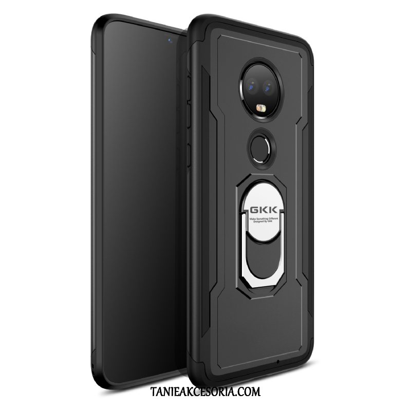 Etui Moto G7 Telefon Komórkowy Anti-fall All Inclusive, Futerał Moto G7 Ring Ochraniacz Szary