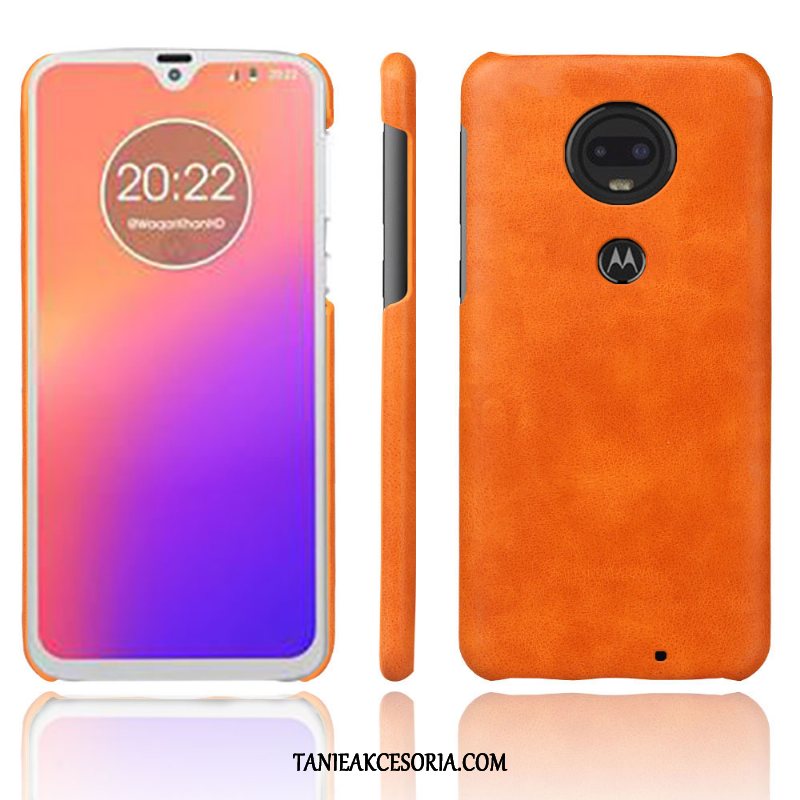 Etui Moto G7 Telefon Komórkowy Skóra Szary, Obudowa Moto G7 Vintage Anti-fall Ochraniacz