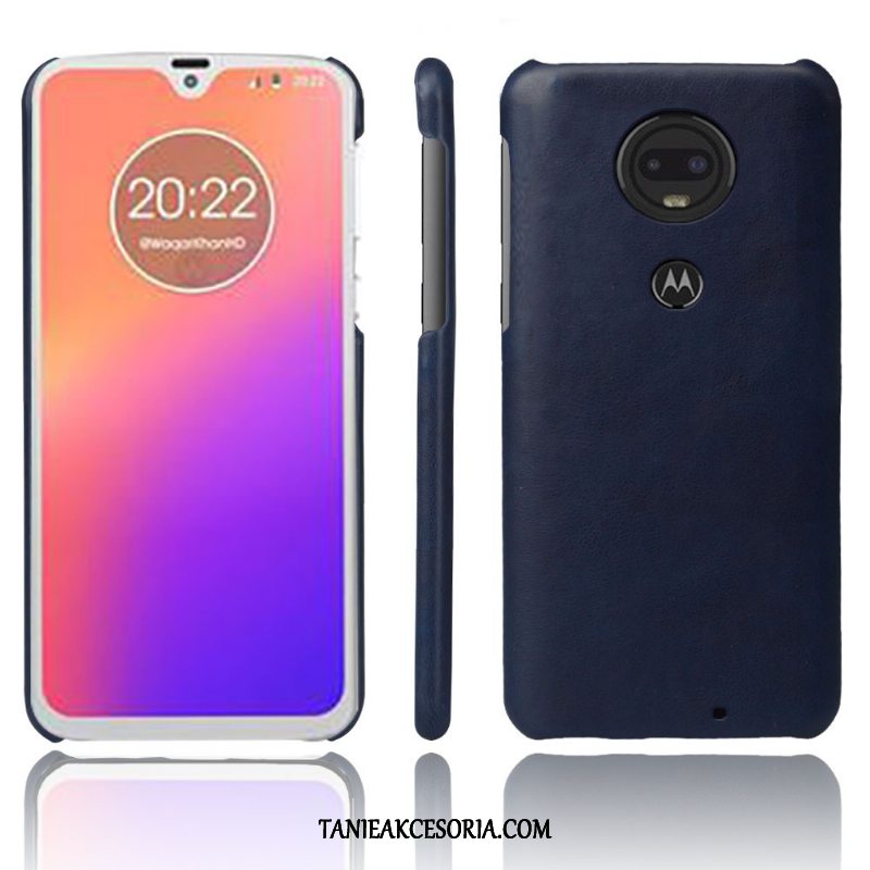 Etui Moto G7 Telefon Komórkowy Skóra Szary, Obudowa Moto G7 Vintage Anti-fall Ochraniacz