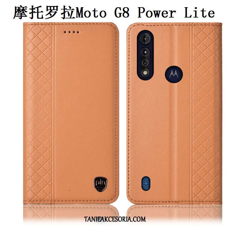 Etui Moto G8 Power Lite Telefon Komórkowy Brązowy All Inclusive, Pokrowce Moto G8 Power Lite Prawdziwa Skóra Anti-fall Ochraniacz