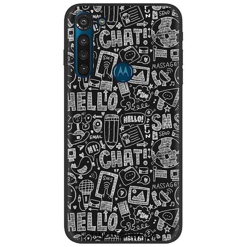 Etui Moto G8 Power Tendencja Kolor Czarny, Pokrowce Moto G8 Power Miękki Nubuku Pu