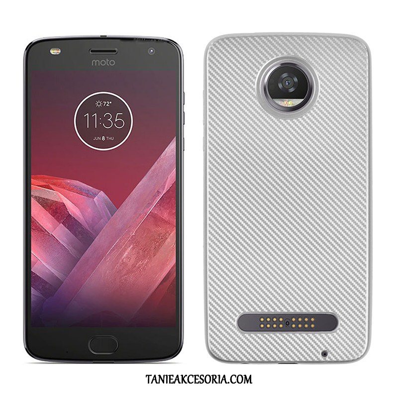 Etui Moto Z2 Play Ochraniacz Miękki Tendencja, Futerał Moto Z2 Play Anti-fall Włókno Srebro