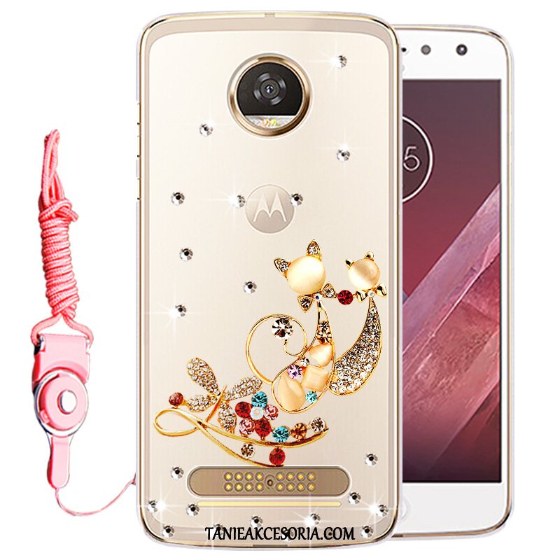 Etui Moto Z2 Play Ochraniacz Telefon Komórkowy Rhinestone, Obudowa Moto Z2 Play Przezroczysty