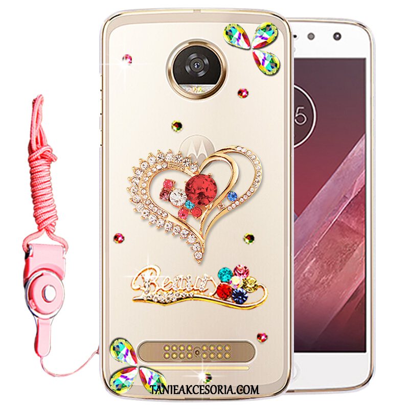 Etui Moto Z2 Play Ochraniacz Telefon Komórkowy Rhinestone, Obudowa Moto Z2 Play Przezroczysty