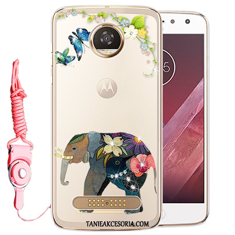 Etui Moto Z2 Play Ochraniacz Telefon Komórkowy Rhinestone, Obudowa Moto Z2 Play Przezroczysty