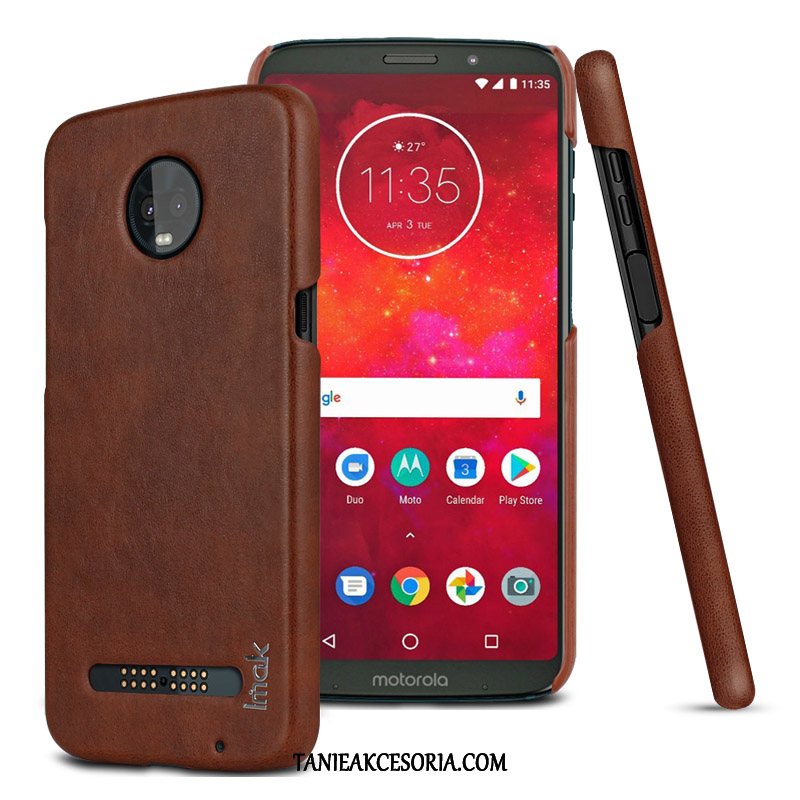 Etui Moto Z3 Play Czarny Telefon Komórkowy Skóra, Obudowa Moto Z3 Play Ochraniacz