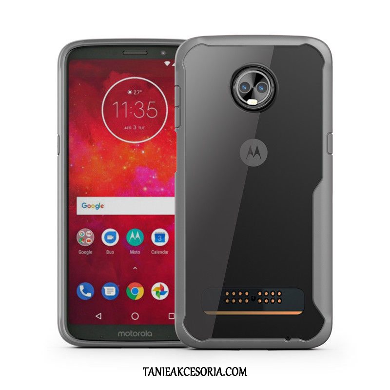 Etui Moto Z3 Play Szary Miękki Ochraniacz, Futerał Moto Z3 Play Telefon Komórkowy All Inclusive Balon