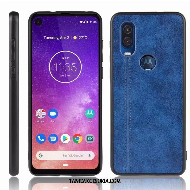 Etui Motorola One Vision Ochraniacz All Inclusive Niebieski, Obudowa Motorola One Vision Anti-fall Telefon Komórkowy