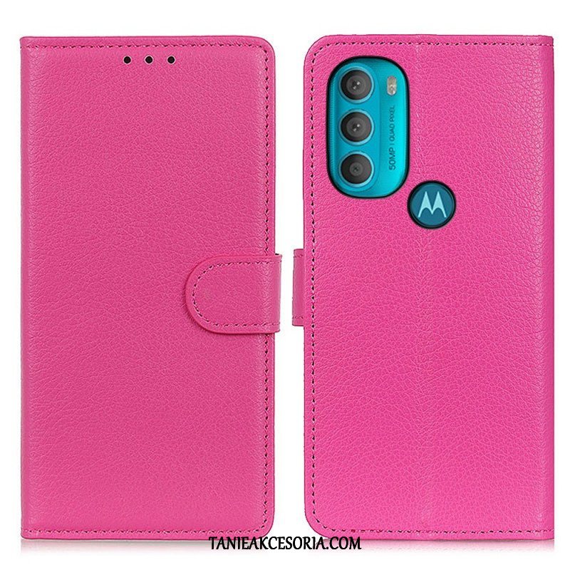 Etui Na Telefon Pokrowce do Moto G71 5G Tradycyjnie Liczi