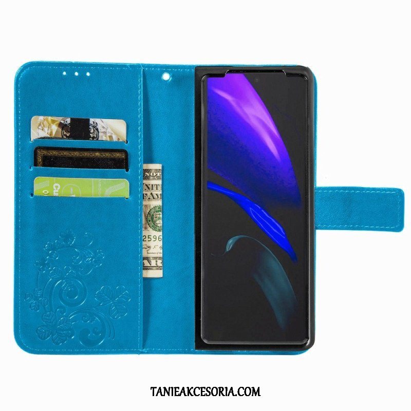 Etui Na Telefon Pokrowce do Samsung Galaxy Z Fold 4 Wzór Koniczyny Z Paskiem